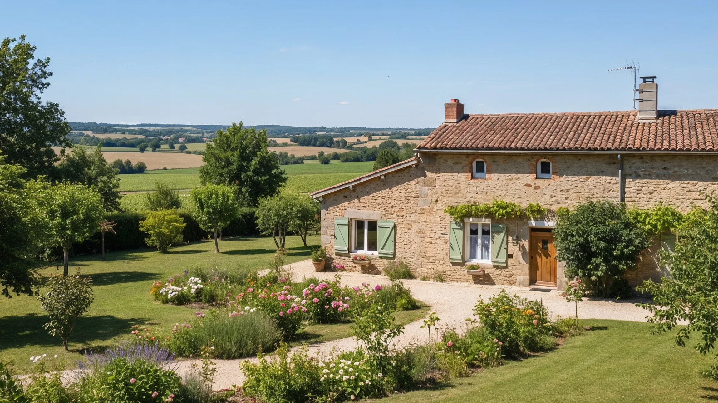 Village m&eacute;diterran&eacute;en avec maisons en pierre calcaire et ruelles pav&eacute;es